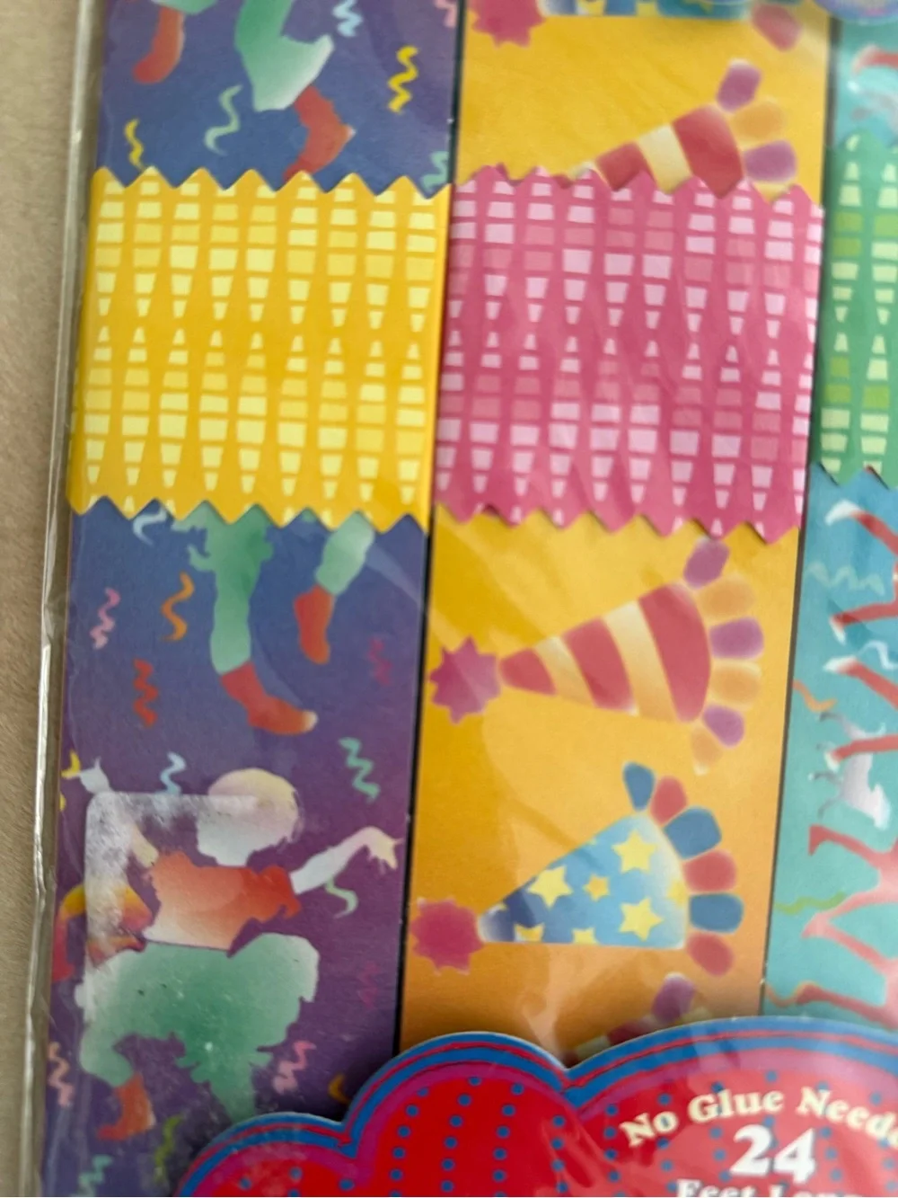 Brand NWT Birthday Chain Party Garland — Multicolor 24 Feet Long 34 Designs